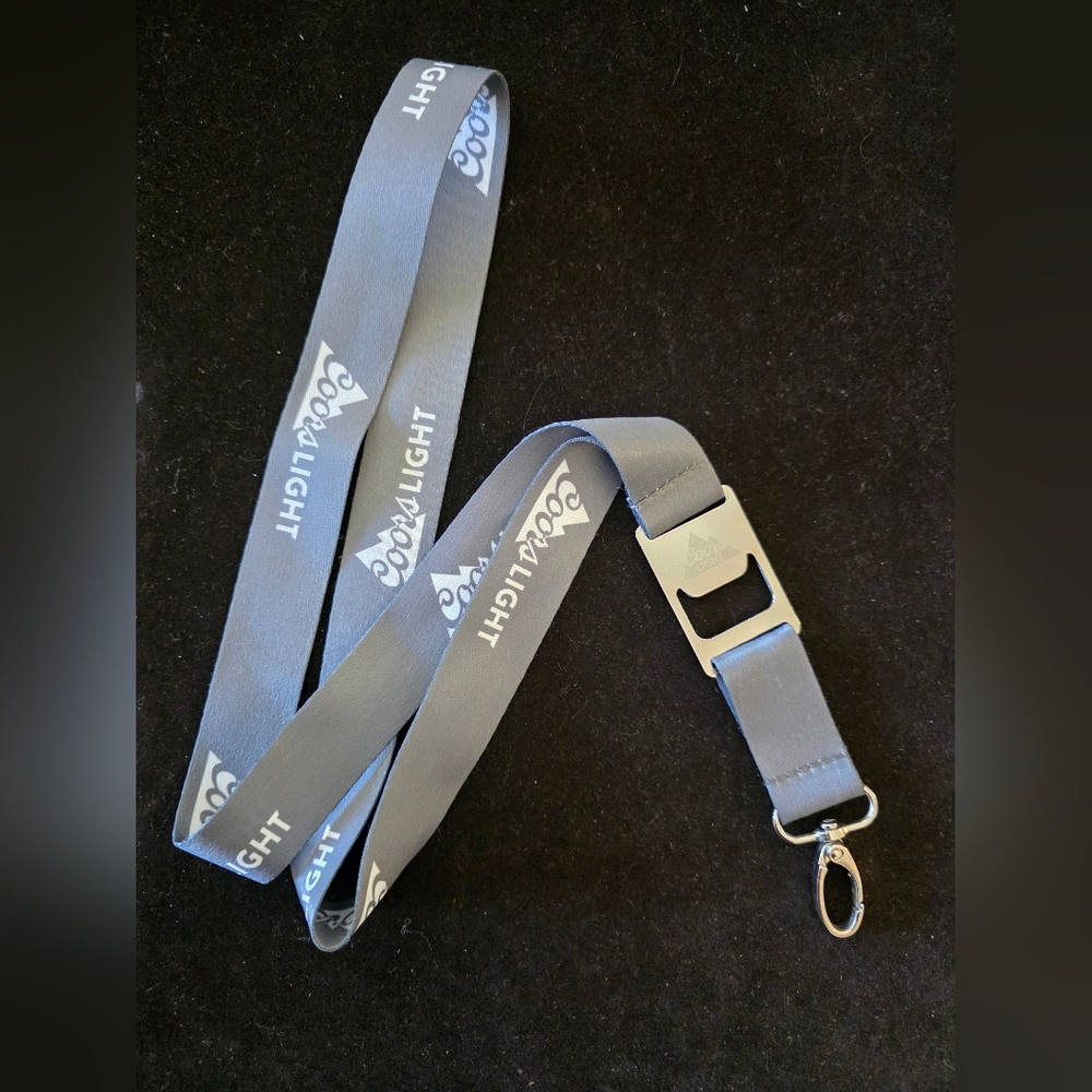 Coors Light Gray Lanyard with Bottle Opener